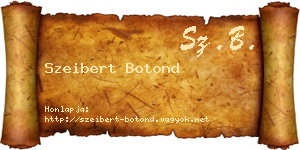 Szeibert Botond névjegykártya